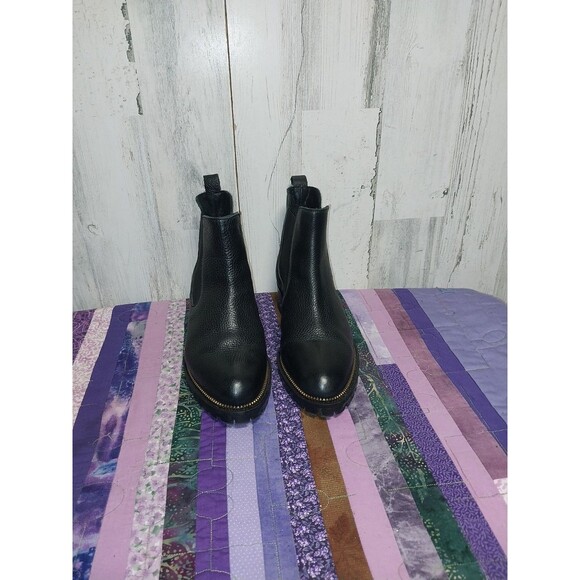 Fabianelli Women's Size 38 Black Leather Ankle Boots Made In Italy - Picture 3 of 11